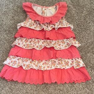 Matilda Jane Floral Ruffle Kids Top Sz 8